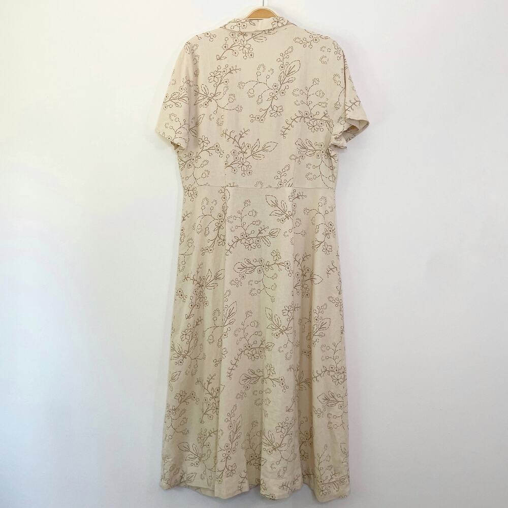 Madewell Cream Floral-Print Midi Dress - Picture 4 of 11